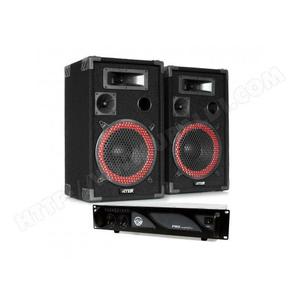 Pack sonorisation 1000W - 2 Enceintes 12" + Amplificateur 2x500W avec EQ + Câblages