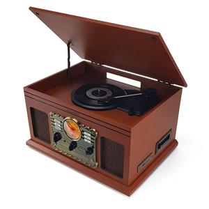 Platine Vinyle Chaine Stéréo Vintage bois Ledwood USB/BT/SD/FM/CD/Cassette