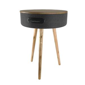 Gueridon en bois avec enceinte bluetooth intégrée - sur batterie - 20W