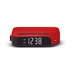 Radio Réveil Double Alarme Schneider SC310ACLRED - Rouge