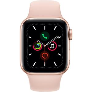 Apple Watch (Series 5) Septembre 2019 40 mm - Aluminium Or - Bracelet Sport Rose des sables