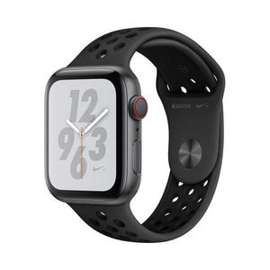 Apple Watch (Series 4) Septembre 2018 44 mm - Aluminium Gris sidéral - Bracelet Sport Nike Noir sidéral