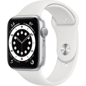 Apple Watch (Serie 6) Septiembre 2020 44 mm - Aluminio Plata - Correa Deportiva Blanco