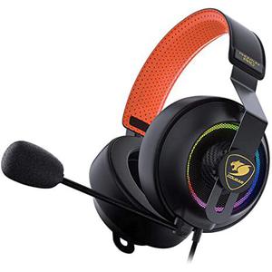 Kopfhörer Rauschunterdrückung Gaming mit Mikrophon Cougar Phontum Pro - Schwarz/Orange