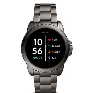 Montre Cardio GPS Fossil Gen 5E Smartwatch Smoke Stainless Steel FTW4049 - Gris anthracite