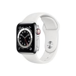 Apple Watch (Series 6) Septembre 2020 40 mm - Aluminium Argent - Bracelet Sport Blanc