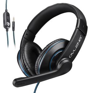 Kopfhörer Gaming mit Mikrophon Ovleng P5L - Schwarz/Blau