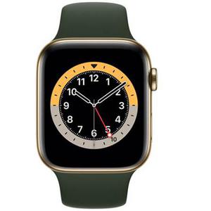 Apple Watch (Series 6) Septiembre 2020 44 mm - Titanio Oro - Correa Deportiva Verde