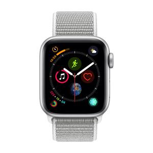Apple Watch (Series 4) Σεπτέμβριος 2018 40mm - Αλουμίνιο Ασημί - Υφασμένο νάιλον Ασημί