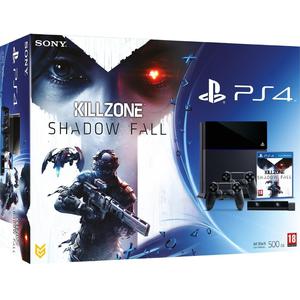 Konsoli Sony PlayStation 4 500GB + 2 Ohjaimet + Killzone Shadow Fall - Musta