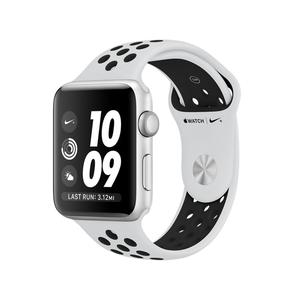 Apple Watch (Series 3) September 2017 38 mm - Aluminium Zilver - Armband Sport armband Wit
