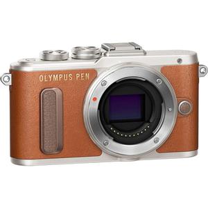 Hybrid-Kamera Olympus PEN E-PL8 nur Gehäuse - Braun/Silber