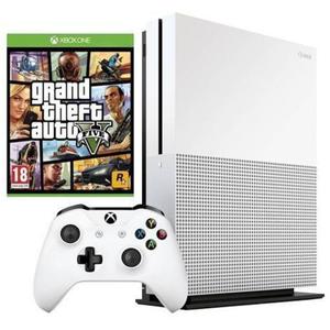 Console Microsoft Xbox One S 1 To + GTA 5 - Blanc