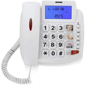Téléphone Fixé Brondi Bravo 90 LCD - Blanc