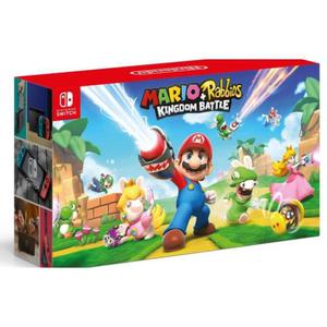 Console Nintendo Switch 32 Go + Manettes - Rouge et Bleu + jeu Mario et Les Lapins Crétins Kingdom Battle