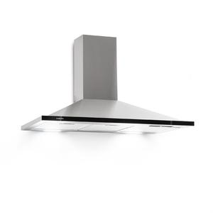 Klarstein Galina 90 Hotte aspirante 90cm 350m³ /h classe B inox & verre noir