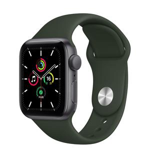 Apple Watch (Series 5) September 2019 44 mm - Aluminium Spacegrijs - Armband Sport armband Groen
