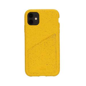 Coque Wallet écoresponsable, 100% biodégradable pour iPhone 11 - Jaune