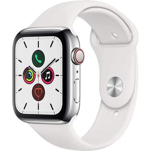 Apple Watch (Series 5) September 2019 44 mm - Rostfreier Stahl Silber - Armband Sportarmband Sportarmband