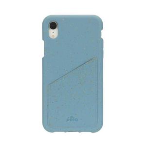 Hülle Wallet Pela Eco-Friendly iPhone XR - Meeresblau