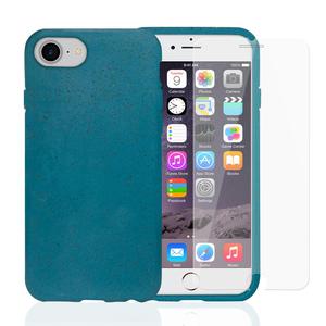 Coque et écran de protection iPhone 6/6S/7/8/SE(2020) - Compostable - Bleu