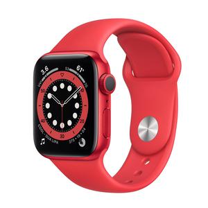 Apple Watch (Series 6) Septembre 2020 40 mm - Aluminium Rouge - Bracelet Sport Rouge