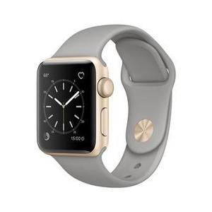 Apple Watch (Series 4) September 2018 40 mm - Aluminium Gold - Armband Sportarmband Grau