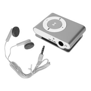 Lecteur MP3 & MP4 Noname Mini Baladeur MP3 portable - Design - Clips ceinture - Micro SD + Ecouteurs - Gris Go -
