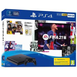 Sony PlayStation 4 Slim 500 GB + Controller + FIFA 2021 - Zwart