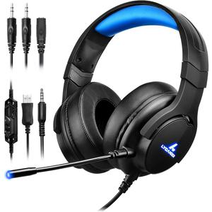 Kopfhörer Gaming mit Mikrophon Lycander LGH-568 - Schwarz/Blau