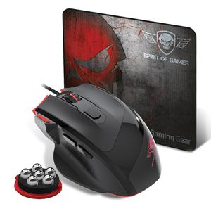 Pack Tapis + Souris Spirit of gamer PRO-M3 rétro éclairée - 3200dpi - 7 boutons + Logiciel