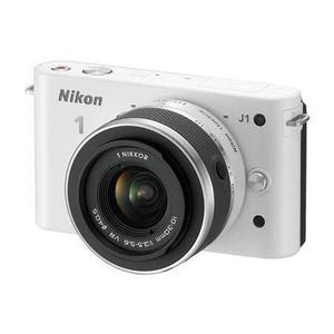 Nikon 1 J1 - Blanc + Objectif Nikkor 1 10-30mm f/3.5-5.6 + 30-110mm f/3.8-5.6