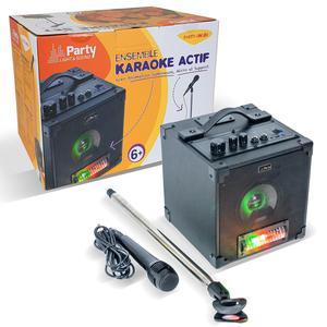 Enceinte Bluetooth Party Sound & Light Karaoké Party-singer - Noir