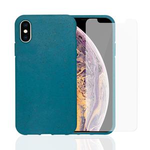 Coque et écran de protection iPhone X/XS - Compostable - Bleu