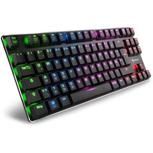 Sharkoon Tastatur QWERTZ Deutsch mit Hintergrundbeleuchtung PureWriter TKL