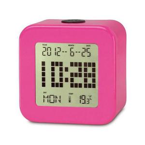 DAEWOO - Radio Réveil Calendrier/Température - Rose