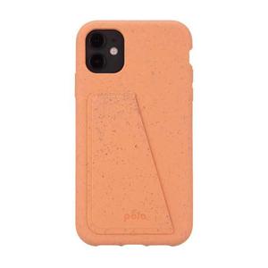 Coque Wallet écoresponsable, 100% biodégradable pour iPhone 11 - Cantaloup