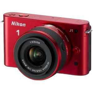 Hybride - Nikon 1 J1 - Rouge + Objectif Nikkor 1 10-30mm f/3.5-5.6