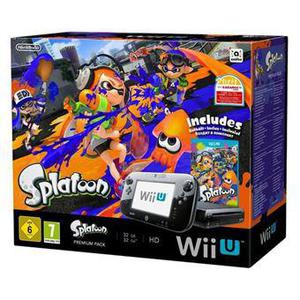 Videoconsola Nintendo Console Wii U Premium Pack Splatoon 32 GB + controlador + juego Splatoon - Negro