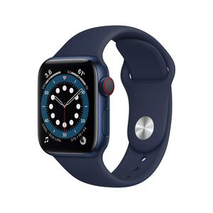 Apple Watch (Series 6) 40 - Aluminium Bleu - Bracelet Sport Bleu