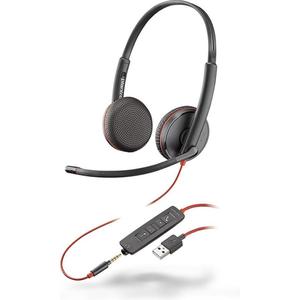 Poly Blackwire 3225 (209747-101) Hoofdtelefoon - Microfoon Zwart/Rood
